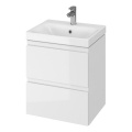 Cersanit S801-230-DSM - Wandhängender Badezimmerschrank mit Waschbecken MODUO 50x62x40 cm weiß