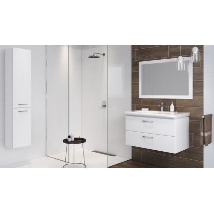 Cersanit S801-338-DSM - Hängender Badezimmerschrank LARA mit Waschbecken 80x46x45 cm weiß