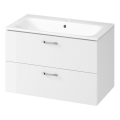 Cersanit S801-538 - Hängender Badezimmerschrank mit Waschbecken NIKO 80x50x45 cm weiß