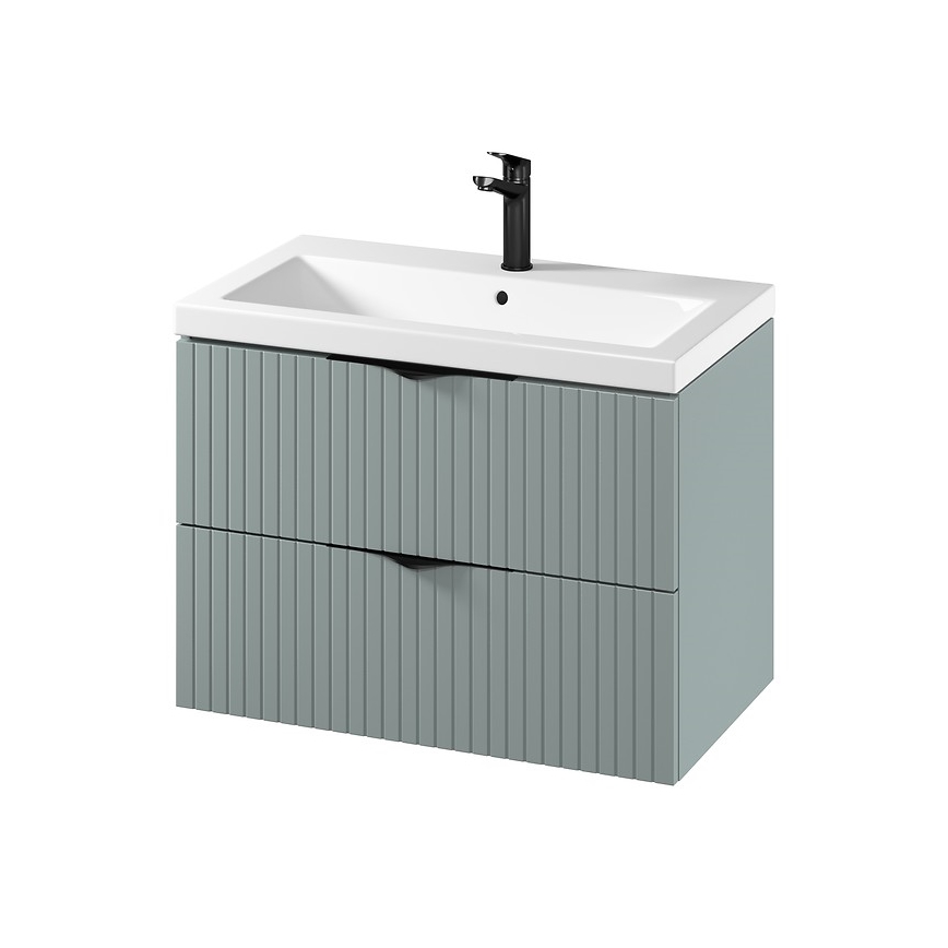 Cersanit S801-540 -Hängender Badezimmerschrank mit Waschbecken TIRSO 80x45 cm mintgrün