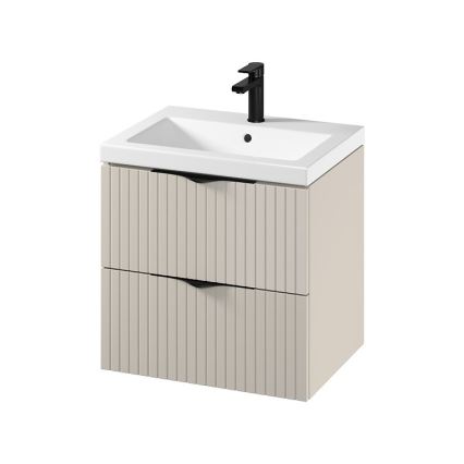 Cersanit S801-541 - hängender Badezimmerschrank mit Waschbecken TIRSO 60x60x45 cm beige