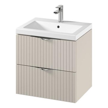 Cersanit S801-541 - Hängender Badezimmerschrank mit Waschtisch TIRSO 60x45 cm beige
