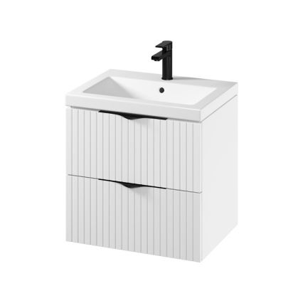 Cersanit S801-545 - Hängender Badezimmerschrank mit Waschbecken TIRSO 60x60x45 cm weiß