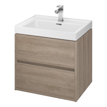 Cersanit S924-008 - Hängender Waschtischunterschrank CREA 60x54x45 cm Eiche