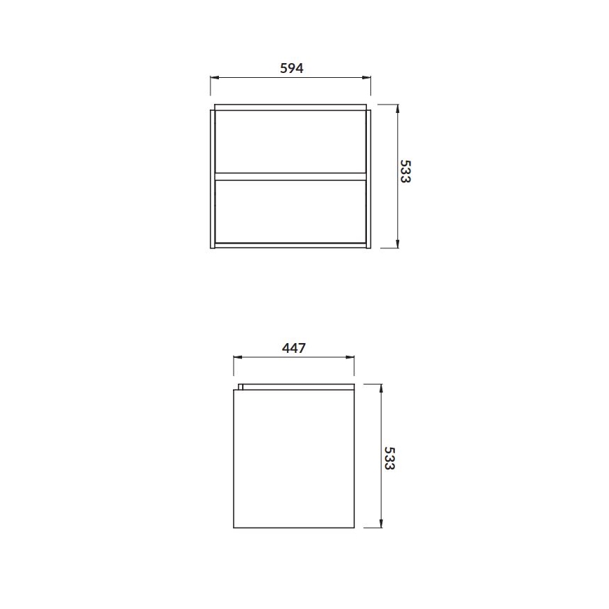Cersanit S924-008 - Hängender Unterschrank für Waschbecken CREA 59,4x44,7 cm Eiche