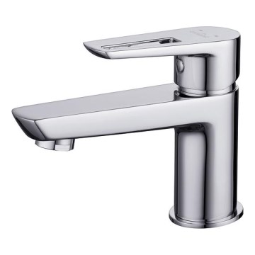Cersanit S951-045 - Waschbeckenarmatur MILLE 13,4 cm glänzendes Chrom + Ablauf