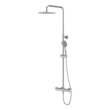 Cersanit S951-340 - Duschgarnitur mit Thermostatarmatur CITY glänzendes Chrom