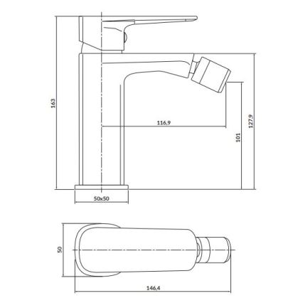 Cersanit S951-381 - Bidetarmatur LARGA golden