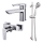 Cersanit S952-004 - Duschset mit Armatur + Waschtischarmatur MILLE glänzender Chrom