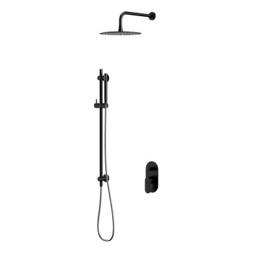 Cersanit S952-009 - Duschset mit Unterputzarmatur CREA in Schwarz