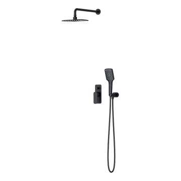 Cersanit S952-031 - Duschset mit Unterputzarmatur LARGA in Schwarz