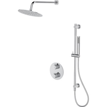Cersanit S952-032 - Dusch-Set mit thermostatischer Unterputz-Armatur ZEN glänzendes Chrom
