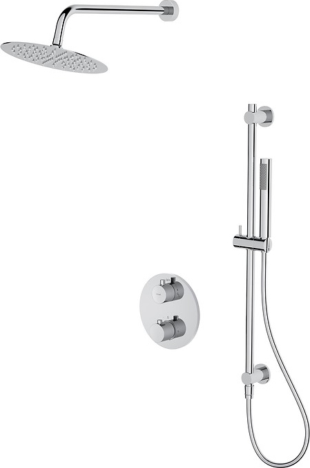 Cersanit S952-032 - Dusch-Set mit thermostatischer Unterputz-Armatur ZEN glänzendes Chrom