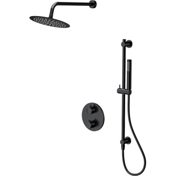 Cersanit S952-033 - Dusch-Set mit thermostatischer Unterputz-Armatur ZEN schwarz