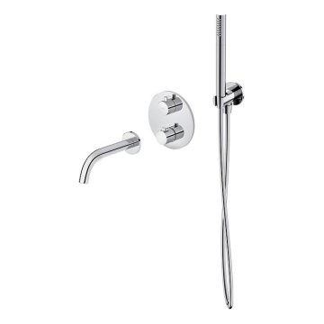 Cersanit S952-034 - Badewannenset mit thermostatischem Unterputzarmatur ZEN in glänzendem Chrom