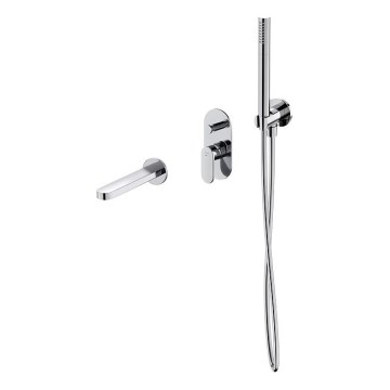Cersanit S952-035 - Badewannengarnitur mit Unterputz-Armatur CREA glänzendes Chrom