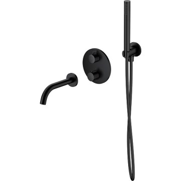Cersanit S952-041 - Badewannenarmatur mit thermostatischer Unterputz-Armatur ZEN schwarz