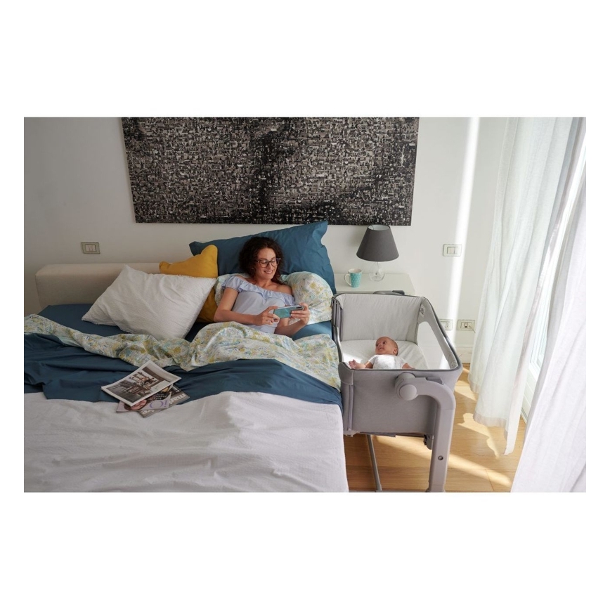 Chicco - Babybett NEXT2ME MAGIC hellgrau