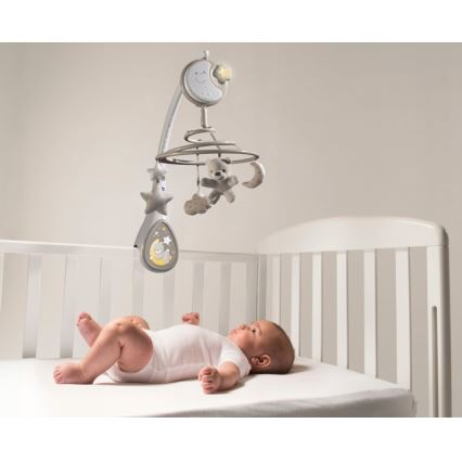 Chicco - Kinderbett-Mobile mit Melodie 3in1 NEXT2DREAMS 3xAA grau