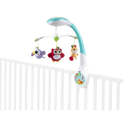 Chicco - Kinderbettchen-Mobile mit Projektor MAGIC FOREST 3xAA