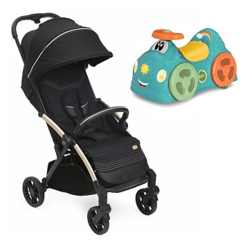 Chicco - Kinderwagen GOODY XPLUS Black Re_Lux Eco+ + Rutschauto ALL AROUND