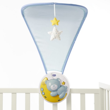 Kinderbett Melodie Projektor NEXT2MOON 3in1 über - Chicco ein mit einer blau