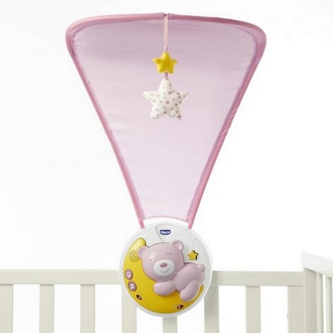 Chicco - Projektor über ein Kinderbett mit einer Melodie 3in1 NEXT2MOON rosa