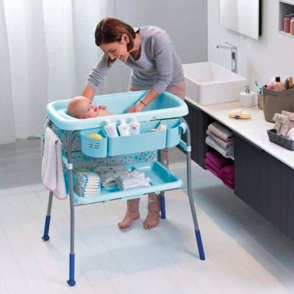 Chicco – Wickeltisch mit Badewanne CUDDLE&BUBBLE blau