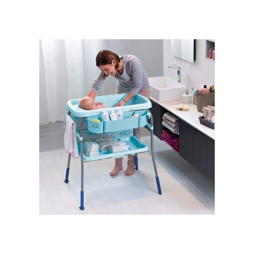 Chicco – Wickeltisch mit Badewanne CUDDLE&BUBBLE blau