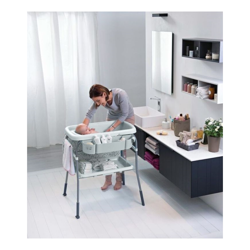 Chicco – Wickeltisch mit Badewanne CUDDLE&BUBBLE grau