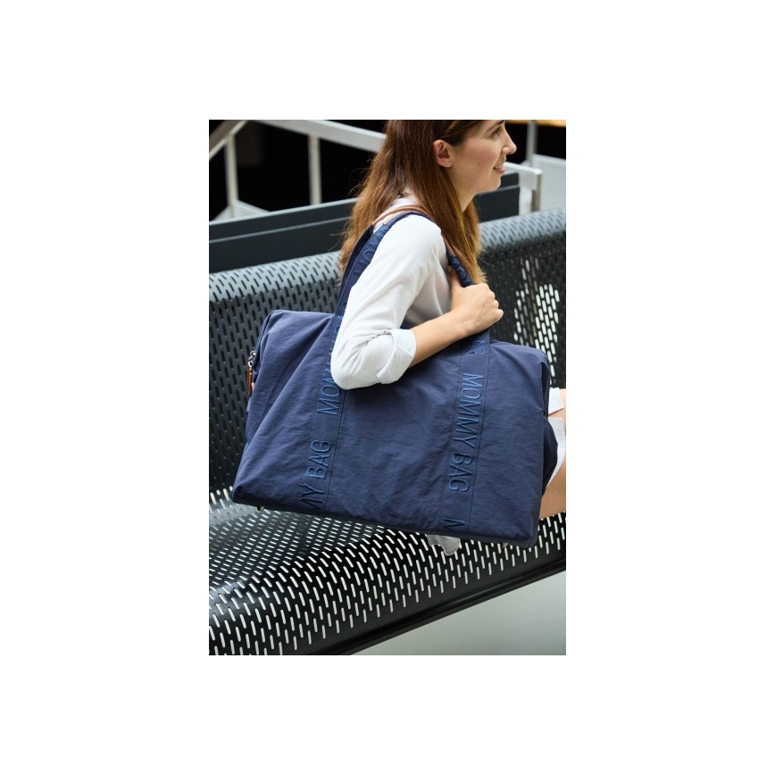 Childhome - Wickeltasche MOMMY BAG blau