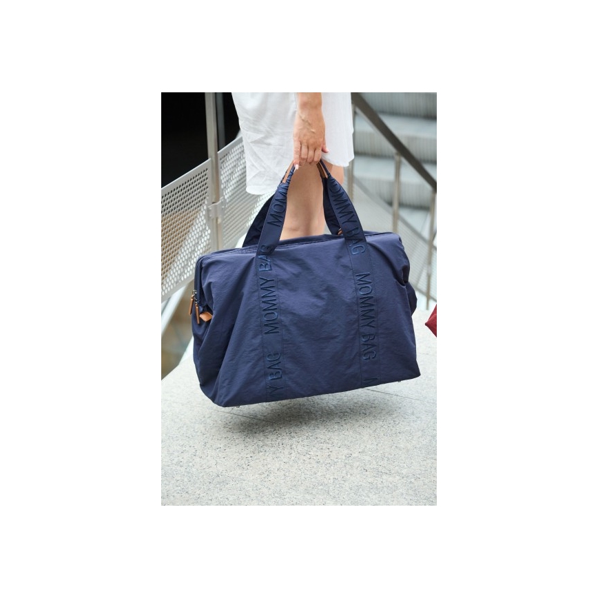 Childhome - Wickeltasche MOMMY BAG blau