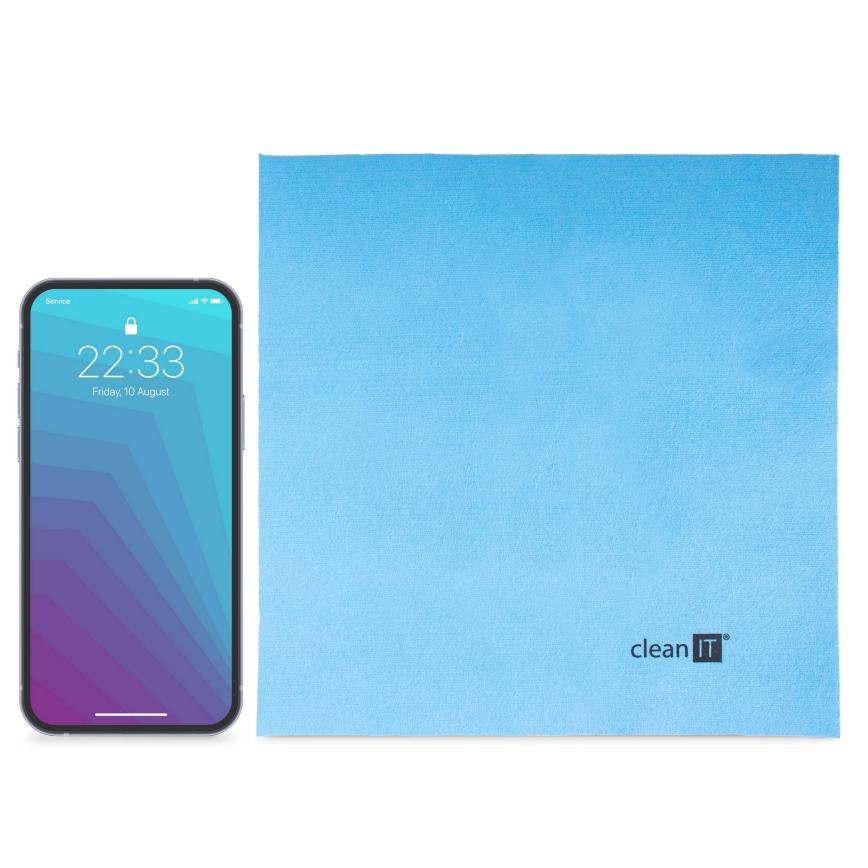 CLEAN IT CL-710 - Mikrofaser-Reinigungstuch 19x19 cm blau
