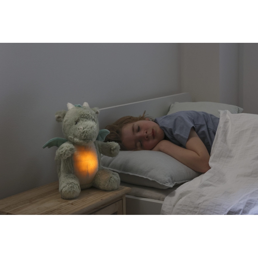 Cloud B - Einschlafhilfe Drache mit Melodie und Licht + USB