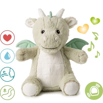 Cloud B - Einschlafhilfe Drache mit Melodie und Licht + USB