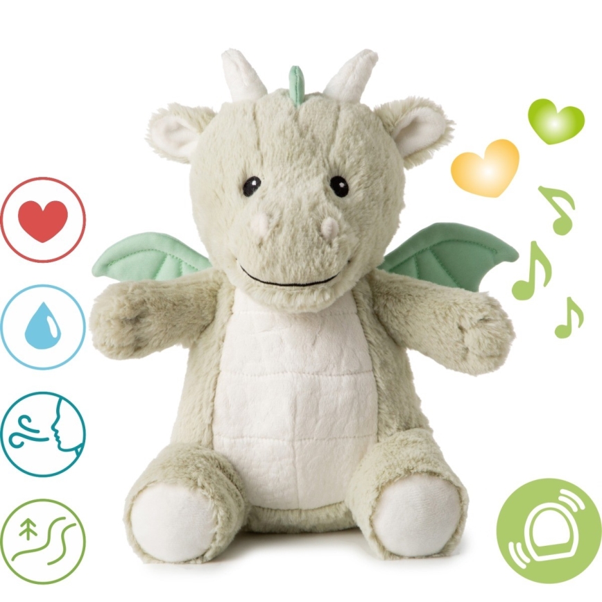 Cloud B - Einschlafhilfe Drache mit Melodie und Licht + USB