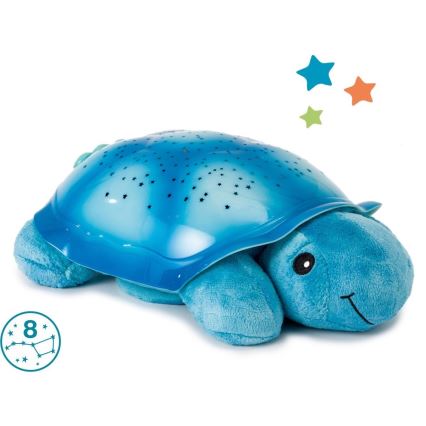 Cloud B - Nachtlampe für Kinder mit Projektor 3xAA Schildkröte blau