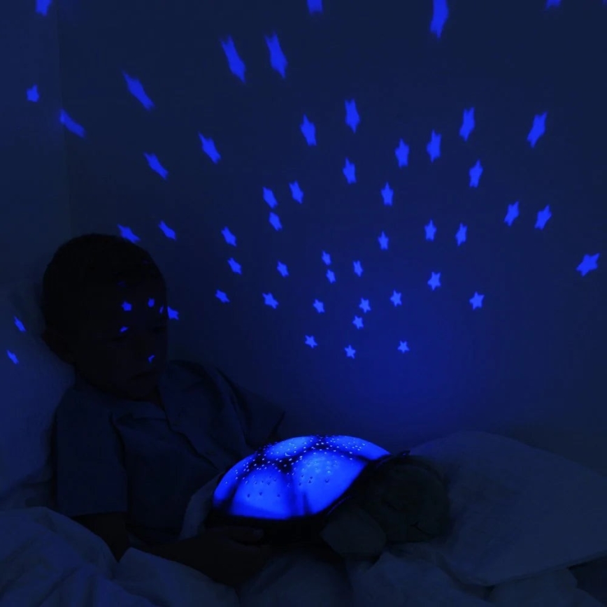Cloud B - Nachtlampe für Kinder mit Projektor 3xAA Schildkröte grün