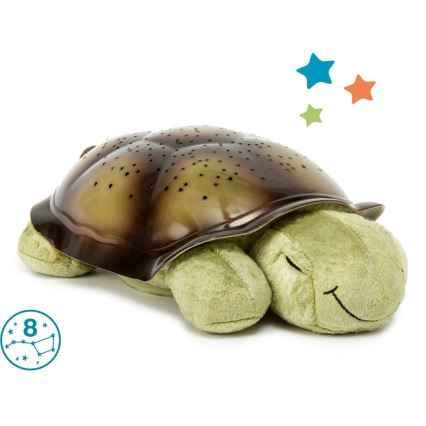 Cloud B - Nachtlampe für Kinder mit Projektor 3xAA Schildkröte grün