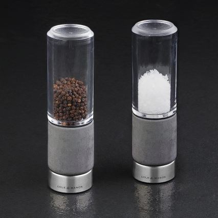 Cole&Mason - REGENT CONCRETE Salz- und Pfeffermühlen, 2er-Set, Beton, 18 cm