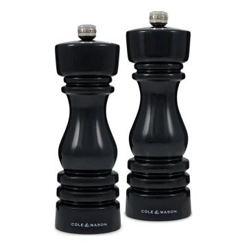Cole&Mason - Salz- und Pfeffermühlen-Set LONDON 2 Stück 18 cm Buche/Schwarz