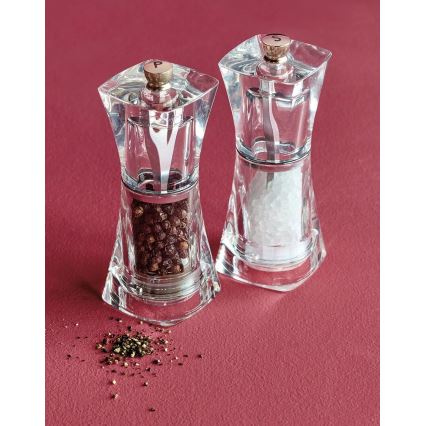 Cole&Mason - Salz- und Pfeffermühlenset CRYSTAL 2 Stück 12,5 cm