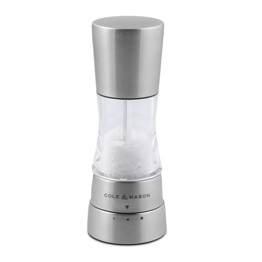 Cole&Mason - Salz- und Pfeffermühlenset DERWENT MINI 2 Stück 15,7 cm mattes Chrom