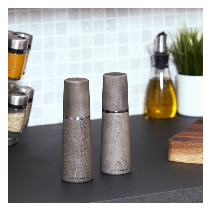 Cole&Mason - Salz- und Pfeffermühlenset MARLOW Buche 2 Stück 18,5 cm
