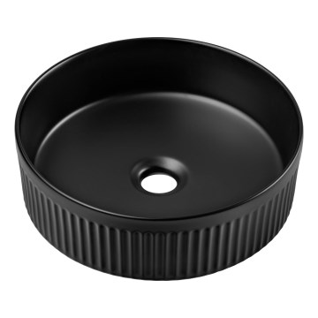 COMAD BEYOND 2 BLACK (E-6565) – Aufsatzwaschbecken BEYOND, Ø 36 cm, Keramik/matt schwarz
