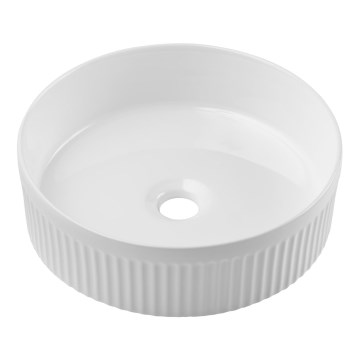 COMAD BEYOND 2 WEISS (E-6565) - Aufsatzwaschbecken BEYOND, Ø 36 cm, Keramik/glänzend weiß