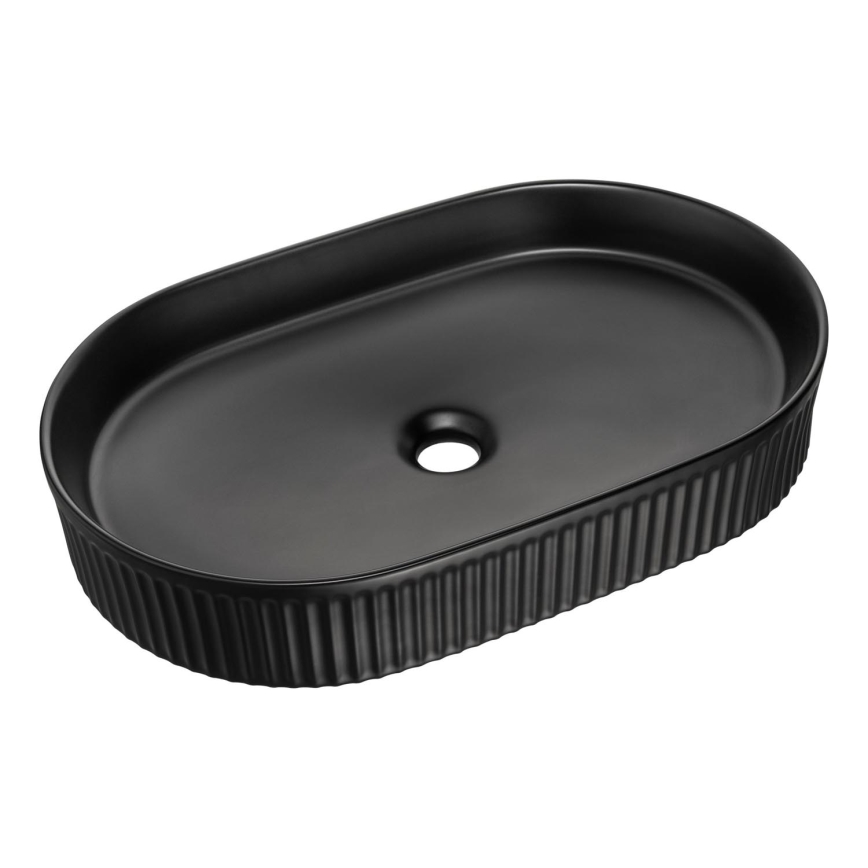 COMAD BEYOND 3 BLACK ( E-6531 ) - Aufsatzwaschbecken BEYOND 56x36 cm Keramik/matt schwarz