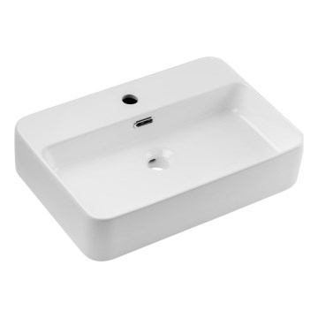 COMAD TRUST 2 WHITE (E-6282) - Aufsatzwaschbecken TRUST 55x38 cm Keramik/glänzend weiß