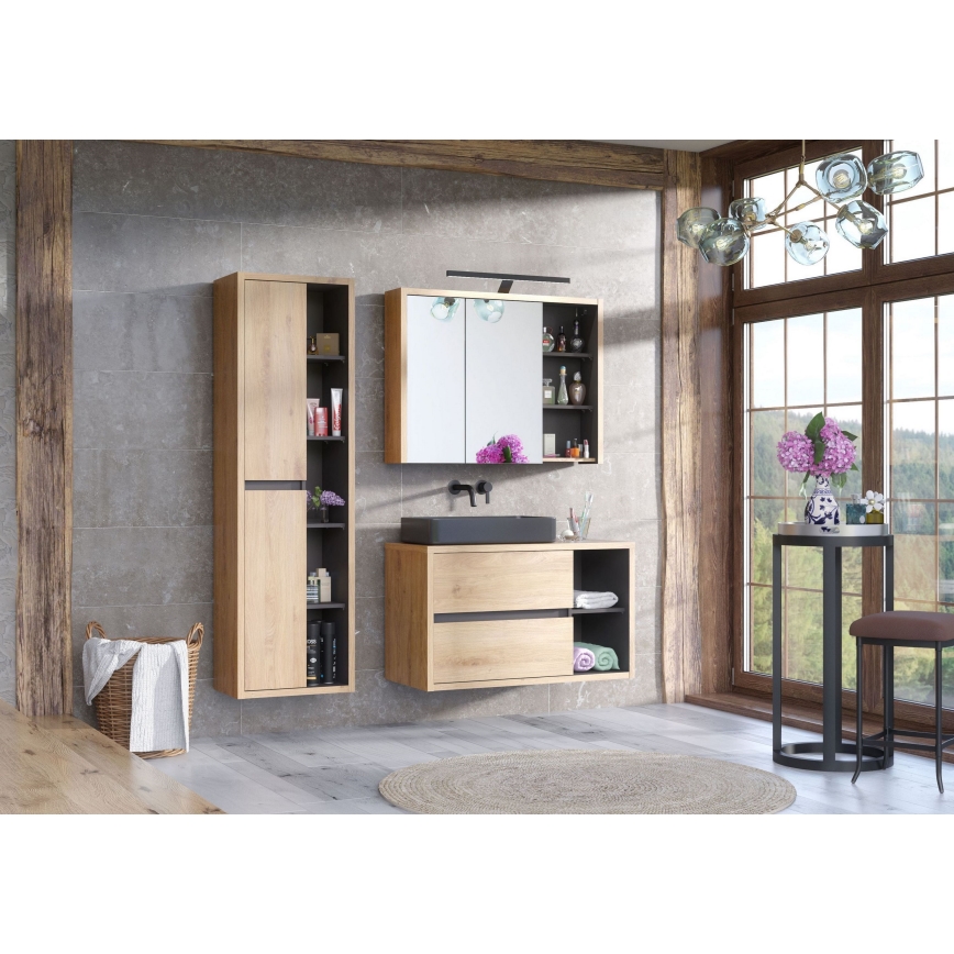 COMAD UM-6276 SLIM 40 GREY DP - Aufsatzwaschbecken SLIM 37x37 cm Keramik/matt grau