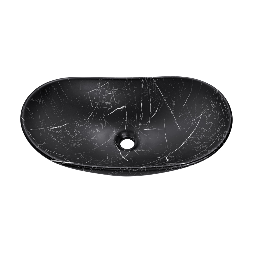 COMAD UN-LENA-MB2 - Aufsatzwaschbecken LENA 61,5x36 cm Keramik/matt schwarz